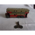 Vintage rare Brimtoy Pocketoy Series tinplate friction bus
