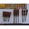 Lot of 13 vintage Marples wood carving tools for 1 bid