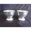 2 Vintage Sterling silver open salts for 1 bid - 50,6g