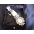 Sterling silver ladies Quartz bracelet wrist watch - working