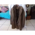 Vintage SADF nutria Warm Coat `Aapjas` with inner fleece - Large