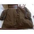 Vintage SADF nutria Warm Coat `Aapjas` with inner fleece - Large