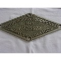 Genuine vintage North British Locomotive Company nickel number plate - SAR 15 F 3033