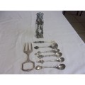 Lot of interesting antique/ vintage silver plated cutlery items for 1 bid
