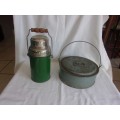Vintage flask and scoff tin for 1 bid