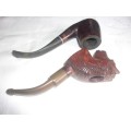 9 Antique/ vintage smoking pipes, 1 cigar holder and a pipe cleaning tool for 1 bid