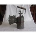 Vintage The Premier Lamp Crestella railway carbide lamp with reflector