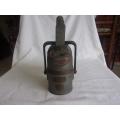 Vintage The Premier Lamp Crestella railway carbide lamp with reflector