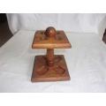 Vintage smoking pipe rack with 4 different pipes