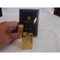 Vintage Dunhill Model 70 gold plated lighter in original box - working