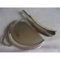 Vintage WMF silver plated crumb tray and brush set