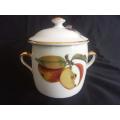 Vintage Royal Worcester jam pot & 2 Crown Devon gravy boats & underplates for 1 bid