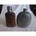 2 Antique hip flasks for 1 bid