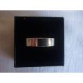 Vintage Sterling silver plain 6mm flat band ring
