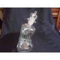 Vintage Holmegaard crooked `Glug Glug` glass decanter with stopper - made in Denmark