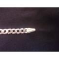 Quality Italian Sterling silver curb cut chain with extender chain