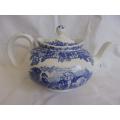 Vintage Copeland Spode blue `Byron` tea set