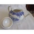 Vintage Copeland Spode blue `Byron` tea set