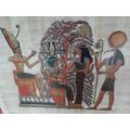 GREAT  Egytian painting on Papyrus paper   57cmx47cm with frame