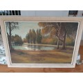 K ROSE .INNES   OIL PAINTING OF SCENE IN MAGALIESBERG  78CM ×56CM with frame