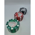 x3 Poker Chip Style Herb and Spice Grinders