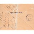 Cape of Good Hope 1888 Royal Naval Club Cover with scarce postmark