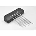5-Piece Blemish and Blackhead Extractor Kit with Vegan Leather Zippered Case