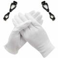 White Cotton Gloves Cotton Gloves for Dry Hands Cosmetic Inspection Jewelry Coin Man- Women 12 Pair