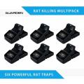 Rat Traps that Work (6 Pack) - Easy to Bait and Set, Reusable Best Rat Traps that Work Indoors and O