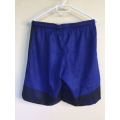 NEW NIKE MENS BLUE AND BLACK SHORTS WITH DRI-FIT TECH: SIZE L