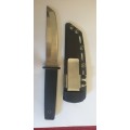 BOOT KNIFE WITH HARD PLASTIC SHEATH WITH CLIP