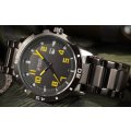 *FREE COURIER* Shark Army Yellow Black Date Quartz Watch - FREE GIFT BOX