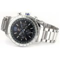 *FREE COURIER* SHARK Blue Silver 6 Hand Chronograph Quartz Mens Watch BOXED w/ PAPERS