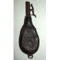 Vintage Voortrekker Era Leather Covered Gun Powder Flask