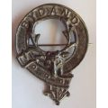 Old Scottish Gordon Clan "Bydand" Lapel Pin Badge