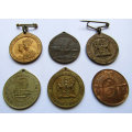 6 Old South African Medals From 1937 to 1966