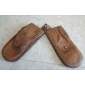 Original Boer War Leather Saddle Bags - Stamped 1 M C (1 Military Constabulary)