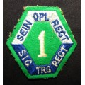 SADF  Early 1 Signal Training Regiment Cloth Shoulder Flash