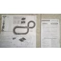 2007 HORNBY SCALEXTRIC SET - TRACKS, RAILINGS, 2 CONTROLLERS, ADAPTER ETC