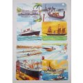 8 Vintage Boats and Ships Paper Scrap Cards