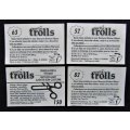 5 Sticker Cards - Trolls (1992)