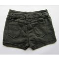 Faded Black Denim Shorts - Size 34