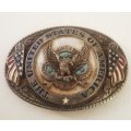 Large USA Metal Belt Buckle