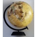 Large World Globe with Wooden Base