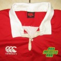 Old Red and White Number 19 Players Rugby Jersey