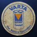 Vintage German Varta Batteries Advertising Bar Coaster