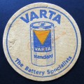 Vintage German Varta Batteries Advertising Bar Coaster