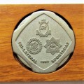 1997 SA Police Tri-Lateral Sports Day Medallion Plaque Display