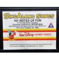 SingAlong Songs: 101 Notes of Fun - Walt Disney VHS Tape (1995)