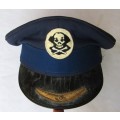 Old Military Peak Cap with Skull Badge